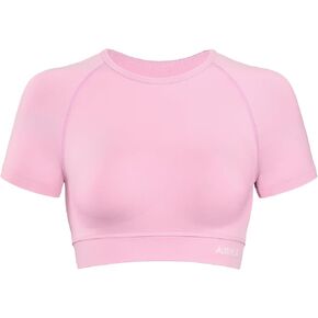 AUROLA Influence Crop Top Workout Shirts for Women, Ultra-Soft Seamless Gym T Shirts Short Sleeve Running Workout Tops