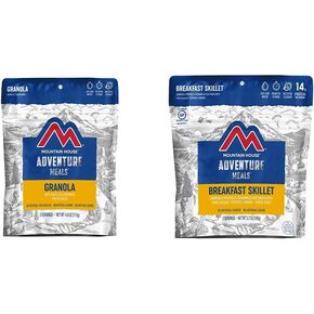 Mountain House Granola with Milk & Blueberries | Freeze Dried Backpacking & Camping Food | 2 Servings & Breakfast Skillet | Freeze Dried Backpacking & Camping Food | 2 Servings | Gluten-Free