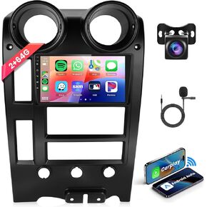 2G 64G Android 13 Car Stereo Radio for Hummer H2 2002-2007 Wireless Carplay Android Auto, Rimoody 9 Inch Touch Screen GPS Navigation Bluetooth FM/RDS EQ WiFi + AHD Backup Camera