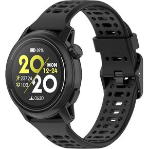 Disscool Replacement Adjustable Wristbands 22mm Compatible with COROS PACE 3/APEX 2 Pro/APEX 46mm/APEX Pro Soft Silicone Wrist with Quick Release Strap Smart Watch Accessories(Black)