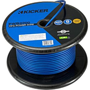 Kicker 46PWB8200 PWB8200 8AWG Power Wire, 200 FT, Blue