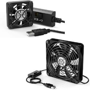 ELUTENG 120mm Fan with 3 Speed with 40mm USB Fan with 3 Speed