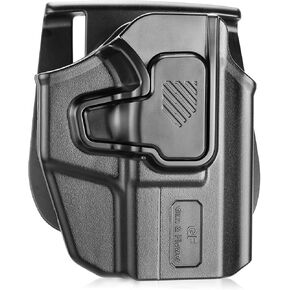Universal OWB Holster, Compact Size Universal Holster for G3C /P365 Xmacro/M&P Shield Plus/G43 G43X MOS/Hellcat Pro/XDS/9mm/380 Shield EZ,Index Finger Release System,Adj Cant/Retention,Right Hand