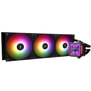 Thermalright FW PRO 360 ARGB RB-AIO CPU Liquid Cooler,IPS LCD Screen with 320x320 Resolution,for AM4/AM5,Intel LGA1700/1851,2.73inch Magnet-Absorbent LCD Screen,Removable Cold Head CPU Water Cooler