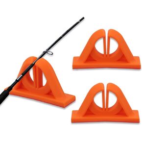 2pcs Fishing Rod Holder, No Drilling Required & Space-Saving Wall Mount Fishing Pole Holders for Garage Fish Boat