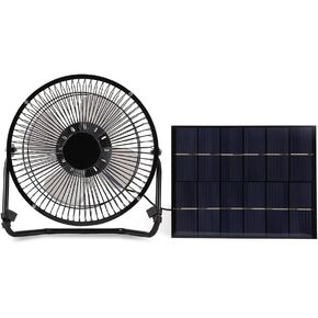Raguso 5.2W USB Solar بالطاقة المعجبة للتخييم مروحة محمولة للتبريد تهوية في الهواء الطلق سفر الصيد نزهة المشي لمسافات طويلة