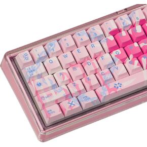 Hyekit PBT Keycaps - Cherry Profile Custom Keycaps, 144 Keys, Dye-Sublimation, Bleeding Love Theme Keyboard Keycap Set for Mechanical Keyboard, Keycaps for 60 Percent (Bleeding Love)