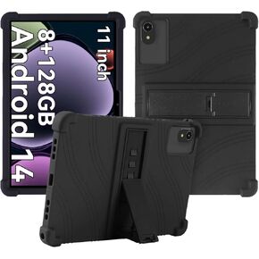 Case for ApoloSign EP1095T Tablet 11 inch,Soft Silicone Protector Cover,Kids Friendly,Adjustable Stand Tablet Cover,4 Corners Thicken Shockproof,Black