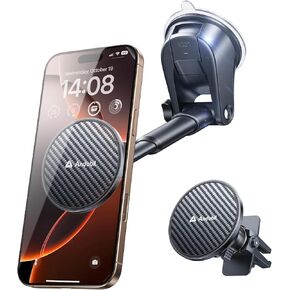 andobil [Bumps Friendly Magnetic Phone Holder for Car, [Super Strong Magnet] Universal Dashboard Windshield Car Mount Magnet Compatible with iPhone 13 12 Pro Max 11 XR Samsung S22 S21 All