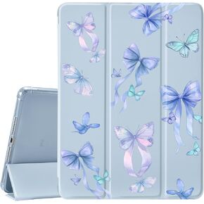 JOYLAND Dark Blue Bow Pad Case Blue Case for iPad 10th Generation Case 10.9 inch-2022,with Pencil Holder-Auto Wake/Sleep,Anti-Scratch Shockproof Premium Folio Stand Case