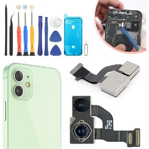 YWLRONG for iPhone 12 Main Back Camera Replacement for iPhone 12 Main Rear Camera with Flex Cables 4K Video Repair with Tools