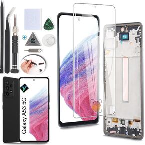OLED for Samsung Galaxy A53 5G Screen Replacement LCD Display Touch Screen Digitizer Assembly for Samsung Galaxy A53 5G A536 A536B A536U 5G with Tools (Support Fingerprint)