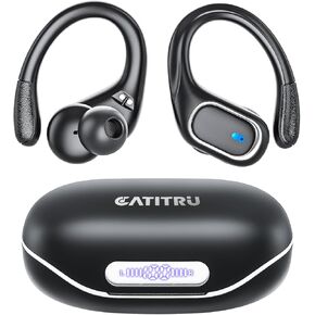 Wireless Earbuds Bluetooth Headphones 80Hrs Playtime Ear Buds IPX7 Waterproof Sports Earphones Wireless Charging Case Over-Ear Earhooks Headest