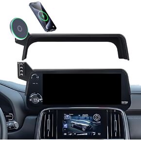 Car Phone Holder for 2022 2023 2024 Lexus LX Accessories Apply to 12.3 Inch Touch Screen 15W Fast Wireless Charger Screen Fixed Clip Cell Phone Mount Hands-Free 360 Degree Rotation