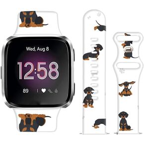 Watch Bands Compatible for Versa 2/ Versa/Versa Lite Bands for Women Men, Soft Silicone Cute Fadeless Sport Strap Replacement for Versa SE Lite