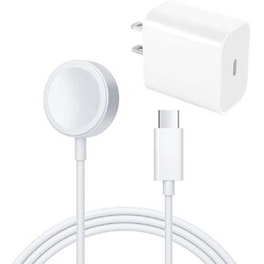 Suitable for Apple Watch Series Charger,Compatible with Apple Watch Series 9/8/7/6/5/4/3/2/1/SE,with 6.6FT/2m iWatch Magnetic Charging Cable,Fast Wireless Charger(with 20W Adapter)