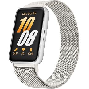 Metal Bands for Samsung Galaxy Fit 3 Band for Women Men, Stainless Steel Mesh Band Compatible with Samsung Galaxy Fit 3 Smartwatch