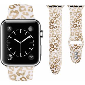 Watbro Band Compatible with Leopard Apple Watch Band 38mm 40mm 49mm 41mm 42mm 44mm 45mm,Leopard Print Sports Band for iWatch Series Ultra 10 9 8 7 6 5 4 3 2 1 SE Women Men