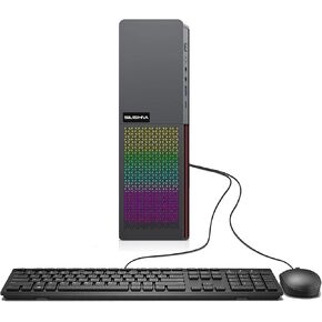 Tower Business Desktop Computer, RGB Lights PC, Wireless WiFi, Display Port, HDMI, VGA, USB 3.0, Bluetooth, Wired Keyboard & Mouse, for Business and Gaming (5095-32-512)