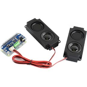 WM8960 Audio HAT Compatible with Raspberry Pi 5/4B/3B+/3B/2B/Pi Zero/Zero W/Zero WH/Pi Zero 2W/Zero 2WH, WM8960 Hi-Fi Sound Card HAT, Stereo CODEC, Hi-Fi Play/Record, Come with 8Ω 5W Speaker