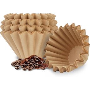 1-2 Cup Small Coffee Filters,100 Count Unbleached Disposable Basket Coffee Filter Paper, Compatible with Ninja PB051 PB041 Coffee Maker,Kalita Wave Dripper 155,Single Serve & Pour Over Coffee Maker