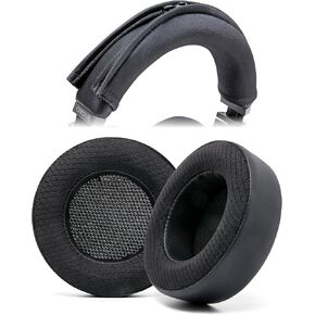 WC Earpads and Headband Cover for Corsair Virtuoso Gaming Headsets - Cooling Gel Earpads & Matching Headband Cover for Epic Gaming | Black