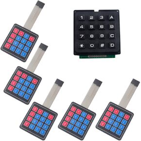 NEXTION DIYmalls 1pcs 4x4 Keypad Board + 5pcs 16 Keys Membrane Switch Keypad