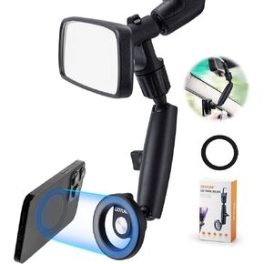 Goture Phone Mount for Car,Rear View Mirror Phone Holder,Cell Phone Holder Car Rearview Mirror Mount with Multi-Angle Adjustment,Strong Magnet Rotatable Car Mount Phone Holder