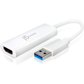 J5Create USB إلى محول HDMI Multi-Monitor يدعم 1080p 2048 × 1152 @ 32 بت | USB 3.0 مع 2.0 دعم | المحول متوافق مع كل من Mac & Windows (Jua254)