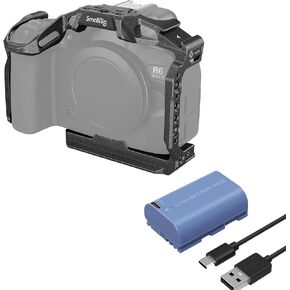 Bundle: SmallRig Camera Cage for Canon R6 Mark II and SmallRig LP-E6NH Camera Battery