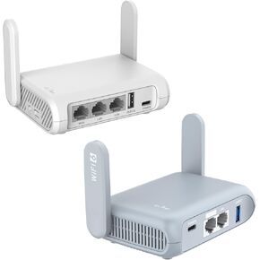GL.iNet GL-SFT1200 (Opal) Secure Travel WiFi Router & GL.iNet GL-MT3000 (Beryl AX) Pocket-Sized Wi-Fi 6 Wireless Travel Gigabit Router