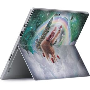 MightySkins Glossy Glitter Skin Compatible with Microsoft Surface Pro 8 - Galactic Christmas | Protective, Durable Textured Glossy Glitter Finish | Easy to Apply | Made in The USA