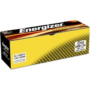 12pk Energizer D Industrial Battery Commercial Only