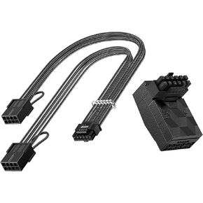 Fasgear 12VHPWR Extension Cable with A 90 Degree Adapter Compatible for GeForce RTX 4090,4080,4070 ti, 3090ti