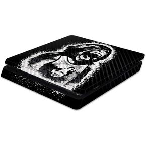 MightySkins Carbon Fiber Skin for Sony PS4 Slim Console - Monkey Boy | Protective, Durable Textured Carbon Fiber Finish | Easy to Apply, Remove, and Change Styles | Made in The USA