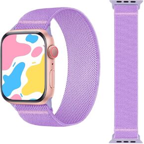 Compatible with Kids Apple Watch Band, Stretchy Solo Loop Nylon Strap for Boys Girls, Compatible with iWatch Series 9/8/7/6/5/4/3/2/1/SE
