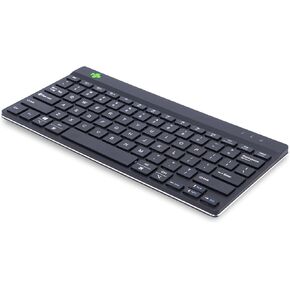 R-Go Compact Keyboard Bluetooth, with Break Software, Ergonomic Flat Design, Anti-RSI, Compatible with Windows/Android/Mac OS, QWERTY (US), Black