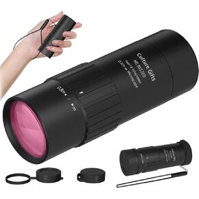 Waterproof Monocular Telescope 8x32mm, 1000 Yards Range IPX7 Rated Compact Handheld with HD Multi-Coated Optics Fogproof Metal Body Black