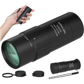 8x25 Waterproof Monocular Telescope, 1000 Yards Field View Multi-Coated Optics IPX7 Rated Compact Handheld with Twist-up Eyecup Black