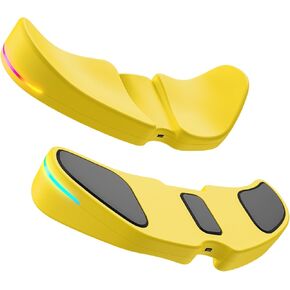 HornsX1 Right-Handed RGB Ergonomic Gliding Palm Rest for Mouse, Wrist Rest Pad, 3 RGB Lighting Modes, Reduce Wrist Pain, Anti-Fatigue, for Gaming/Office Work Casual Use - Yellow2, 1 PCS