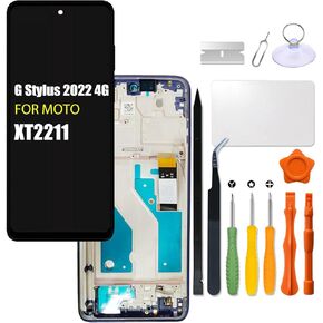 Replacement for Motorola Moto G Stylus 2022 4G LCD Screen with Frame for Moto XT2211-1 XT2211-2 Screen Touch Digitizer Assembly LCD Display with Repair kit(Not G Stylus 5G 2022)