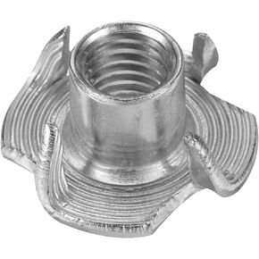 HARFINGTON M10x13mm T-Nuts 4 Pronged Tee Nut 304 Stainless Steel Threaded Inserts for for Wood, Rock Climbing Holds, Cabinetry, Furniture 25pcs in Saudi Arabia