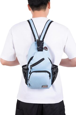 Cross Body Bag Sling Backpack Bag,Crossbody Bag Chest Bag Casual Daypacks with Belt Waist Pack for Women Man in Kuwait