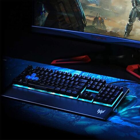 Acer Predator Aethon 100 Gaming Keyboard: Floating Keycaps Design - Anti-Ghosting for 19 Keys - UV Coated ABS Keycap - 16.8M RGB Colors + Six Lighting Effects in Saudi Arabia
