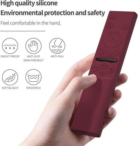 Silicone Case for Samsung Remote Control BN59-01388A BN59-01393A BN59-1393H Full Wrapped Anti-Slip Cover (Wine) in Saudi Arabia