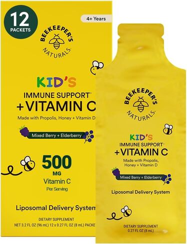 Beekeeper's Naturals Liposomal فيتامين C + دنج، توصيل فعال لدعم المناعة ومتوفر بيولوجيًا، 12 قيراط in Kuwait