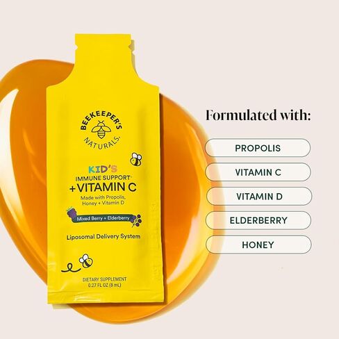 Beekeeper's Naturals Liposomal فيتامين C + دنج، توصيل فعال لدعم المناعة ومتوفر بيولوجيًا، 12 قيراط in Kuwait