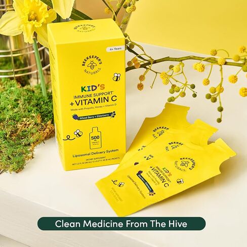 Beekeeper's Naturals Liposomal فيتامين C + دنج، توصيل فعال لدعم المناعة ومتوفر بيولوجيًا، 12 قيراط in Kuwait