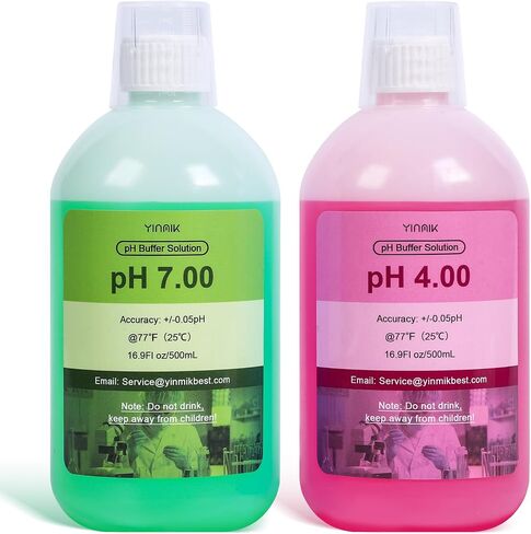 pH Calibration Solution, 4.00 7.00 & 10.01 pH Buffer Calibration Solution, Each 500mL(16.9Fl oz) pH Calibration Packets for All pH Tester, pH Buffer Solution Kit, pH Meter Calibration Solution in Kuwait