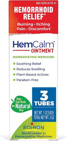 Boiron HemCalm Ointment for Hemorrhoid Relief of Pain, Itching, Swelling or Discomfort - 1 oz in Saudi Arabia